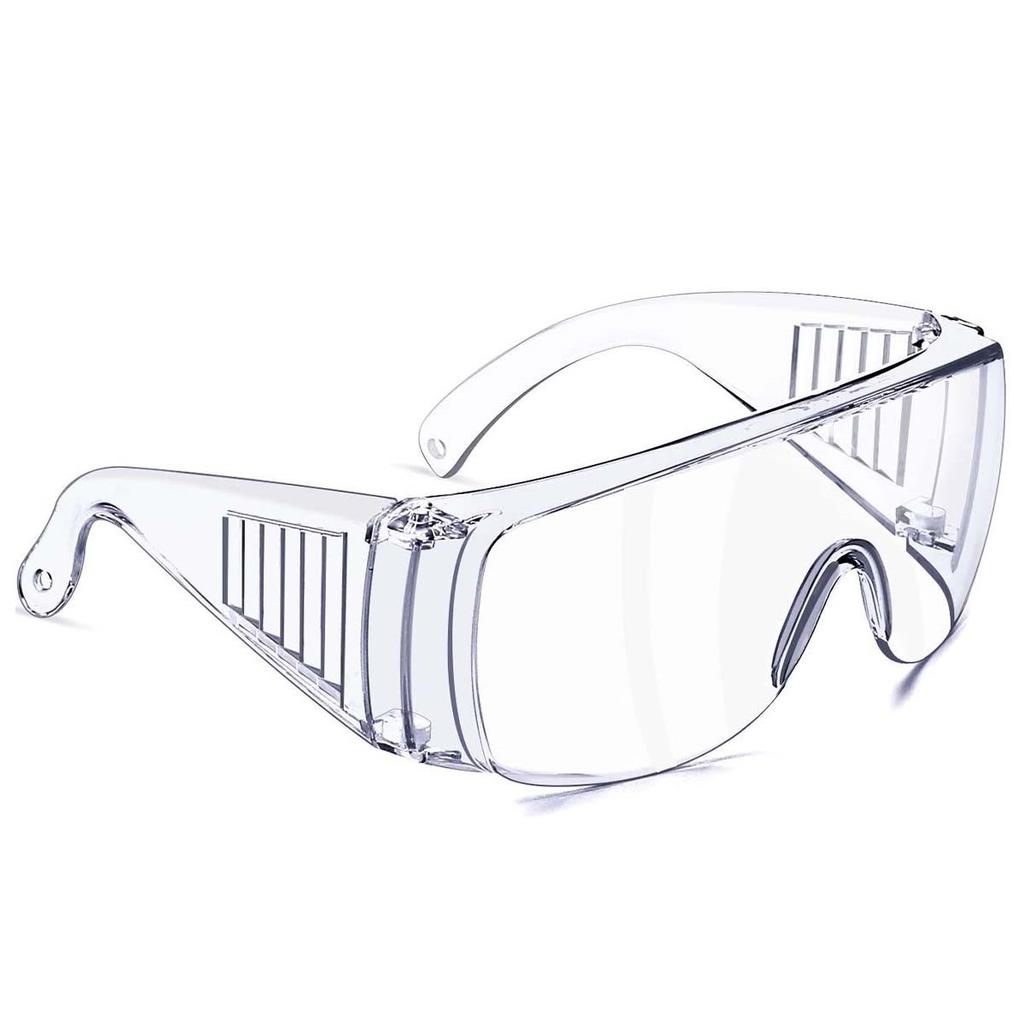 Safety Glasses 1 Pack Anti Fog Goggles Vented Sides Shield PC Frame Spectacles for Lab Medical Anti-impact Eye Protection Glasse