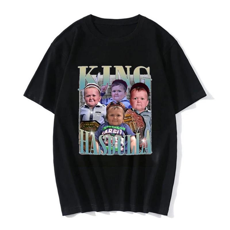Hasbulla Fighting T Shirt Unisex Russia Classic Mini Khabib Blogger Graphic Tshirts Women Funny Streetwear Tops Tees Shirts