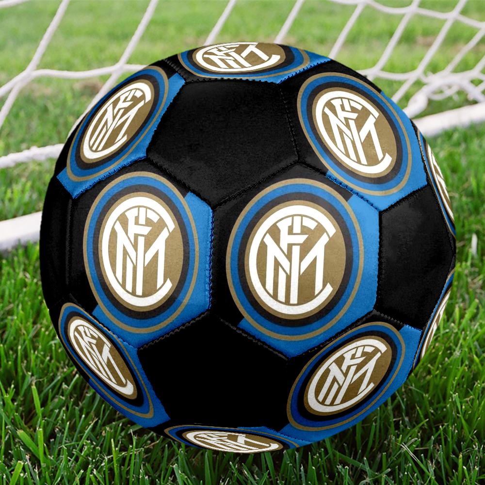 Pallone Calcio Indoor Inter Milan Colorato Cucito a Macchina PVC Misura 5 Allenamento Squadra Pronto per la Competizione Durevole Rimbalzo Elevato Cool Regalo Sportivo