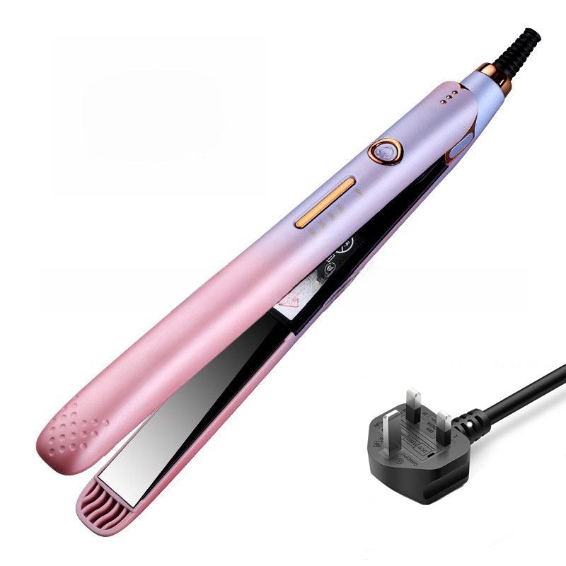 Dual-Purpose Ceramic Hair Straightener & Curling Iron: Safe for Hair, Ideal for Straightening and Styling Bangs