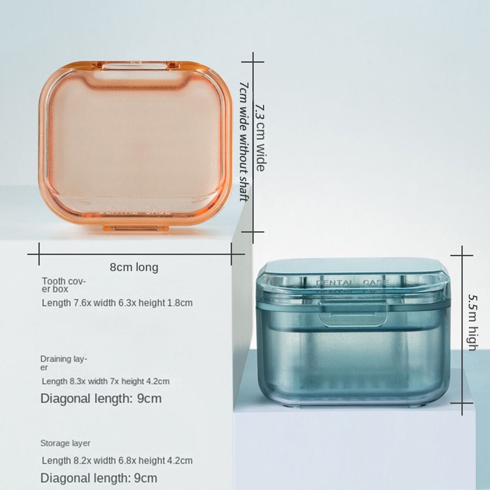 Box Sealed Oral Dental Storage Case Denture Bath Box False Teeth Storage Box Teeth Braces Box