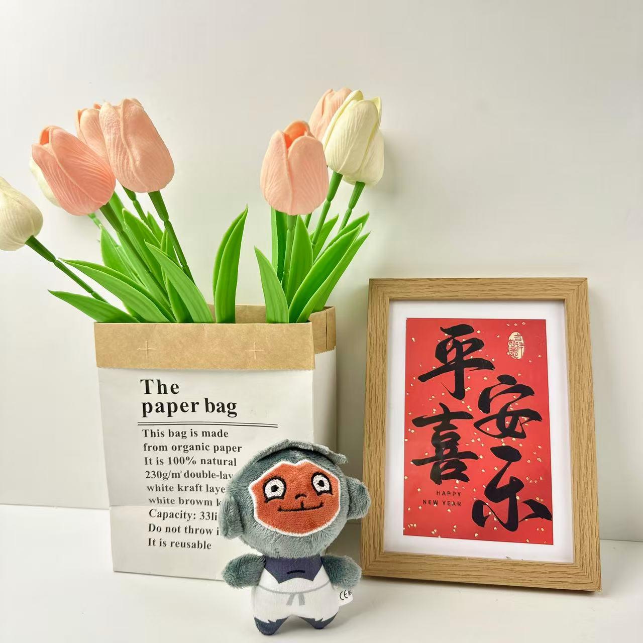 

Cute Langlang Mountain Monster Plush Keychain - Pig & Gorilla Cartoon 11cm Standard Keychain