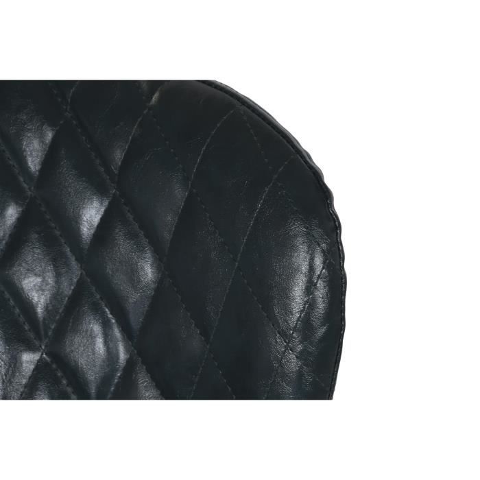 Tabouret noir métal pu (40 x 42,5 x 81,5 cm)