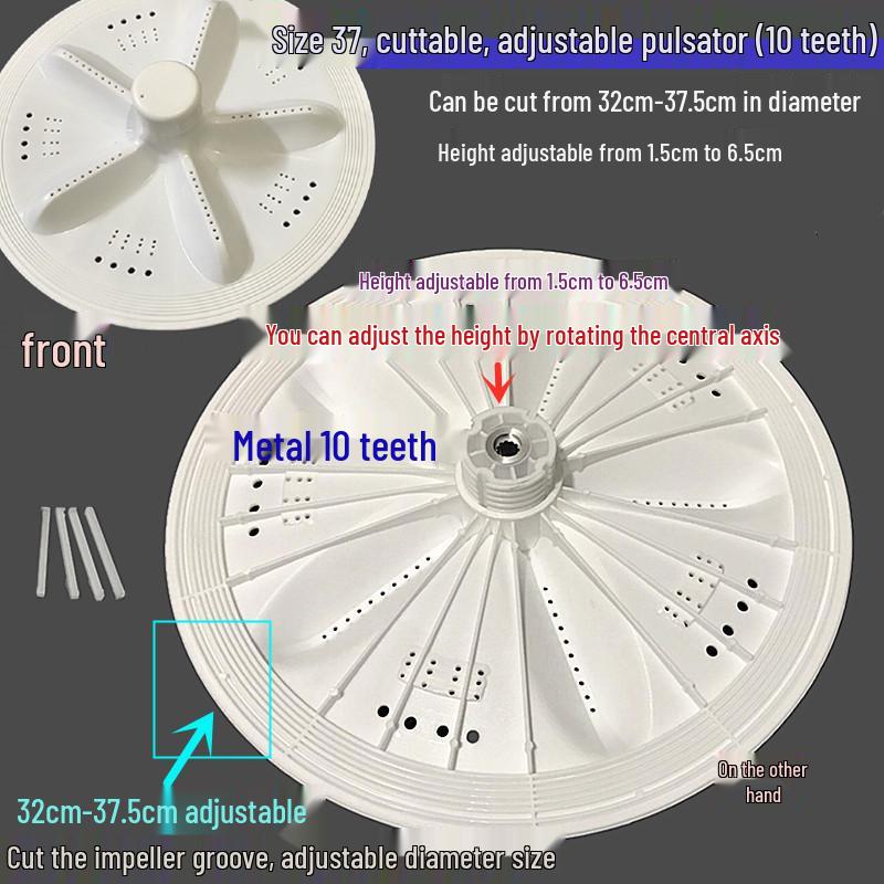 Universal Adjustable Washing Machine Pulsator Disc with 10/11-Tooth Wave Design