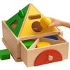 Baby Wooden Permanent Box Montessori Sensory Toy Color Shape Sorting Coin Box Ball Drop Fine Motor Skills Parish Educational Toy