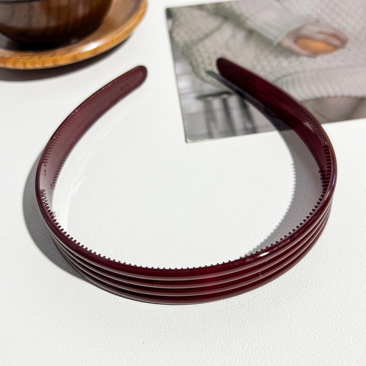 

Korean retro striped glossy headband fashionable amber toothed non-slip headband PC advanced sense cranial top hairpin woman