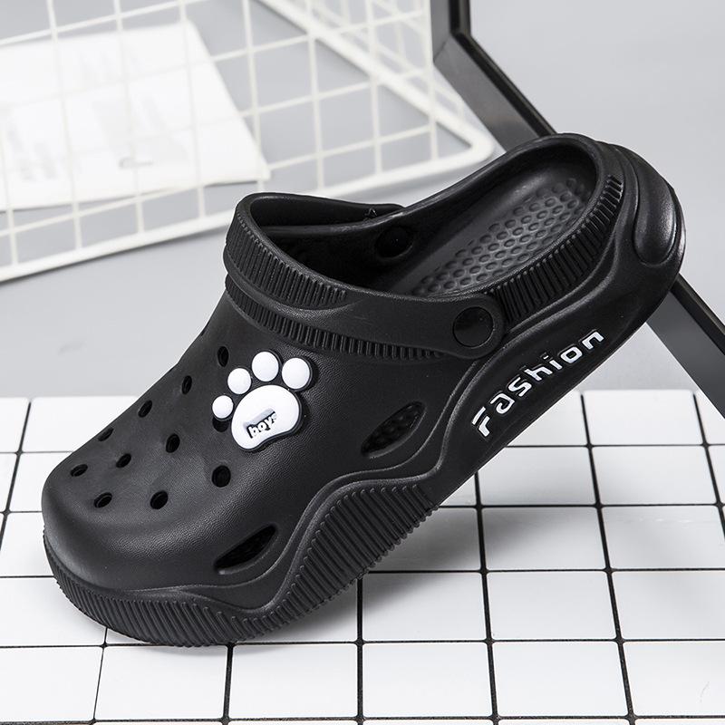 Summer men's shoes hole shoes wear sandals fashion thick-soled non-slip bag head cartoon soft-soled beach shoes