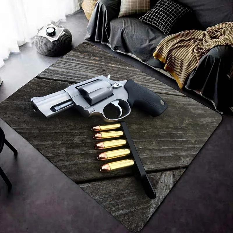 Cartoon Pistol Carpet for Living Room Children 's Bedroom  Decor Floor Mat Non-slip Kid Play Crawl Soft Rug Bathroom Door Mats