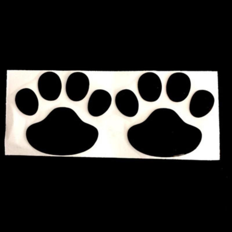 2pcs/set 3D Animal Dog Cat Footprints Decal Auto Accessories Car Sticker