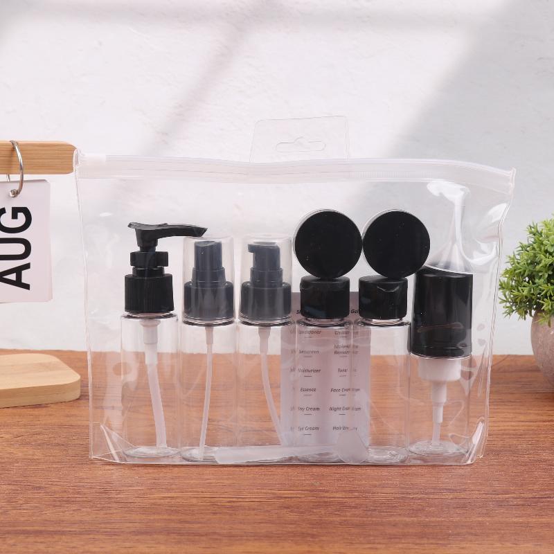 11 Stück/Set Reiseflaschen-Set Nachfüllbare Flasche Weiches Haustier-Lotion-Shampoo-Behälter Quetschflasche Leere Flasche