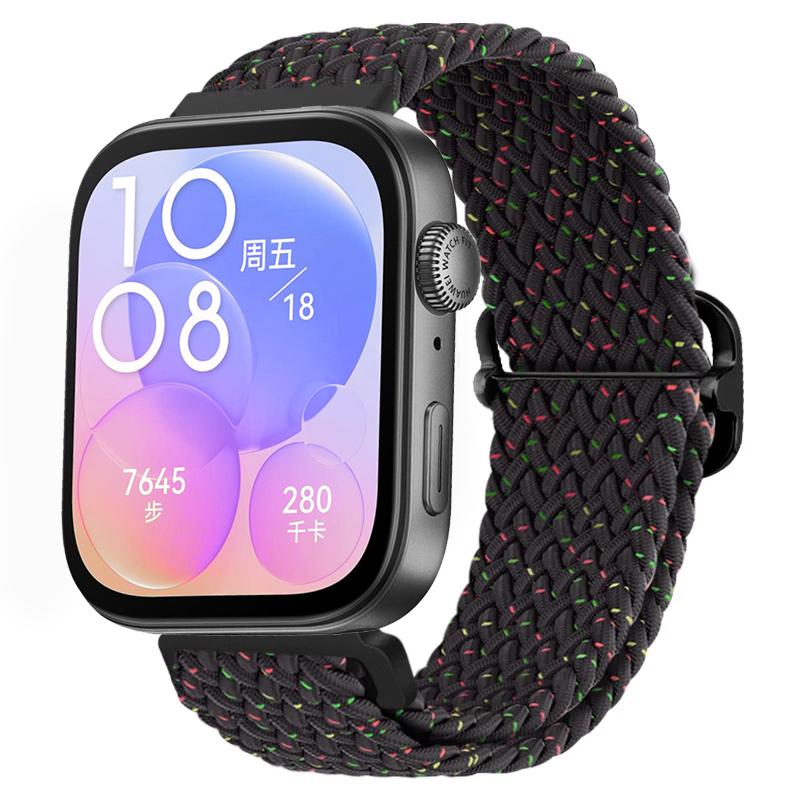 Gevlochten Nylon Lusband voor Huawei Watch Fit 4/3 Verstelbare Elasticiteit Armband Polsband Huawei Watch Fit 4/4 Pro Accessoires