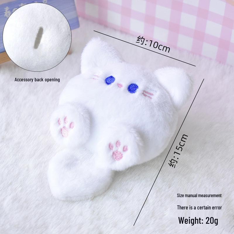 Cute Kitten Plush Brooch - DIY Squeaky Cartoon Pendant Ornament