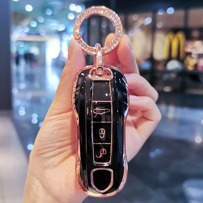 TPU Car Key Case Cover For Porsche Cayenne 958 911 Lepin 996 Macan Boxster Panamera 997 944 924 Panamera 718 971 9YA Keychain