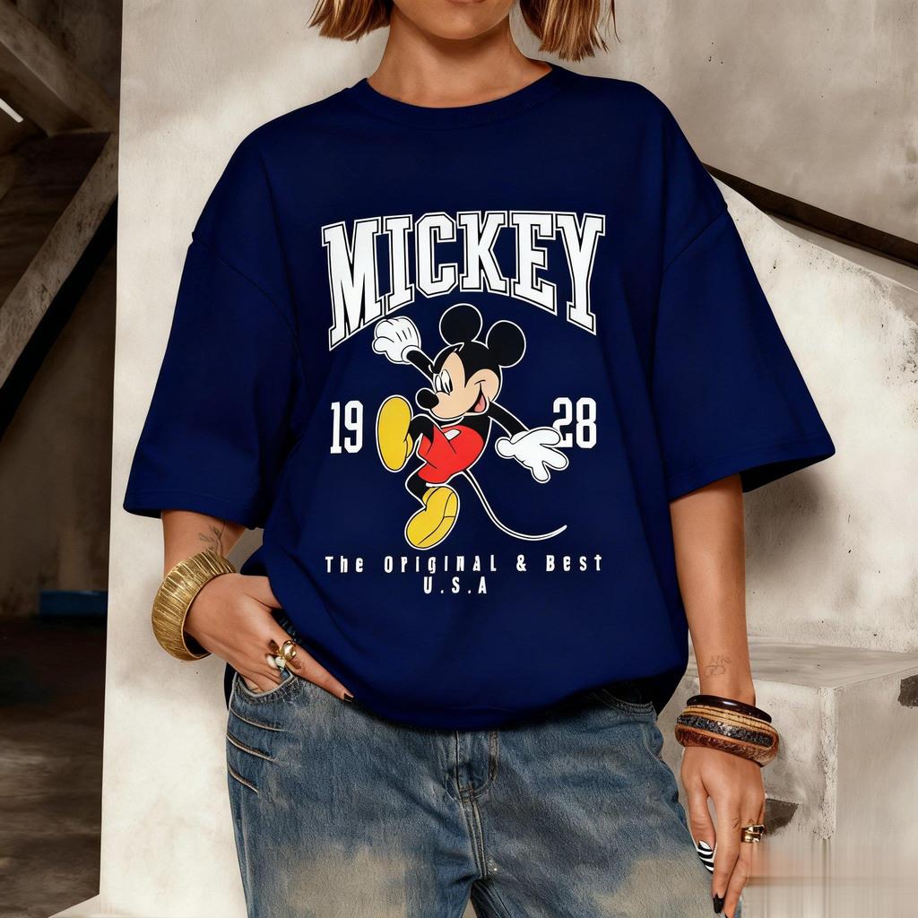 Disney Mickey 1928 Graphic Tshirt Women Men Short Sleeve Tee Oversized Vintage Loose Casual Streetwear Summer Tredny Y2k Tops