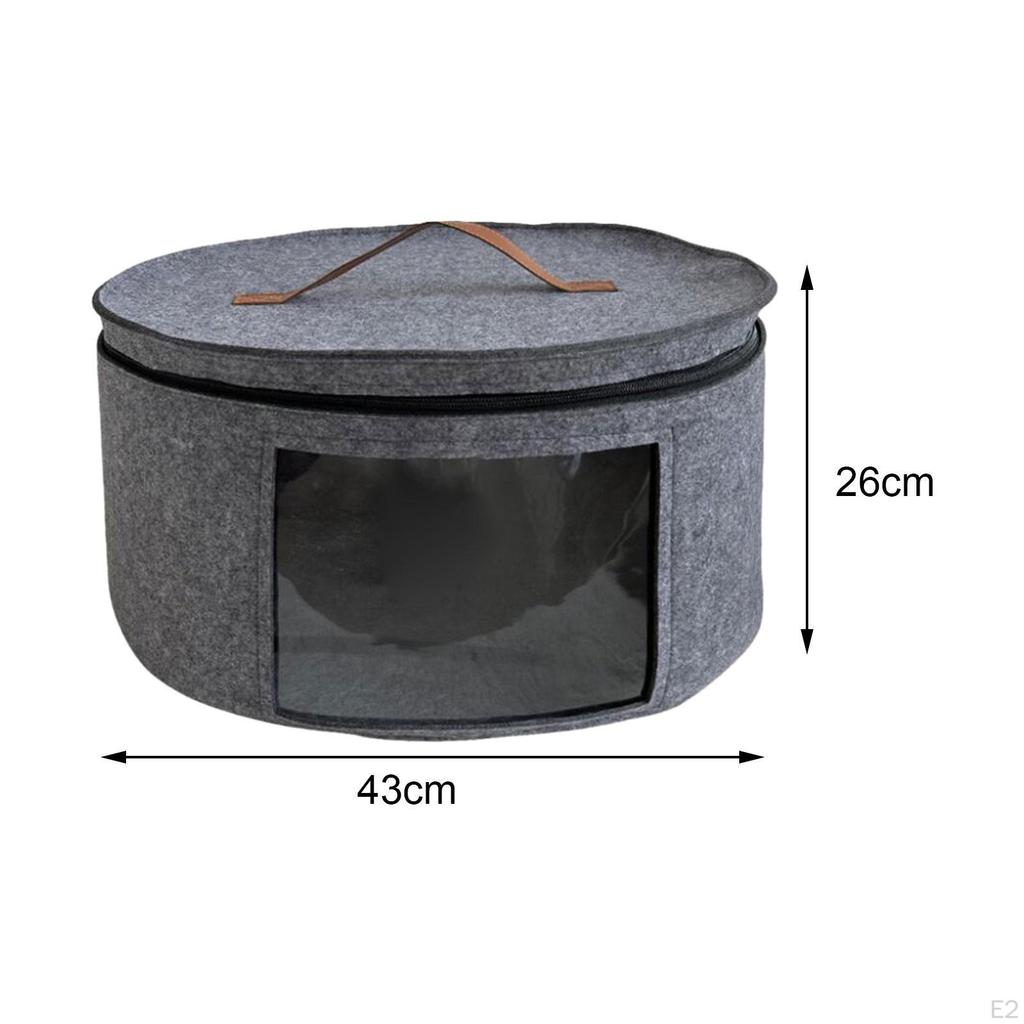 Felt Hat Container Organizer Clear Window Sturdy Material Multifunctional Lightweight Holder
