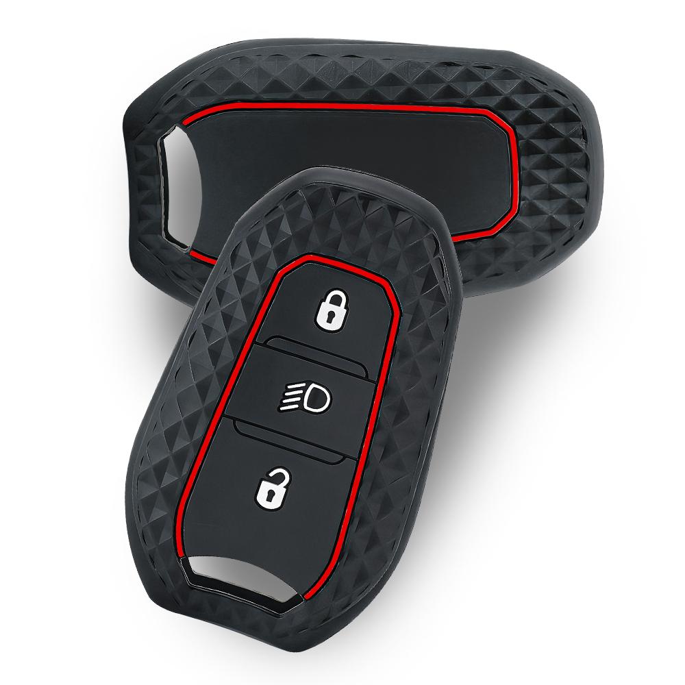 Shell Cover Holder Car Key Fob Case For Peugeot 208 DS3 5008 DS5 DS6 For Citroen C4 C5 X7 Silicone Rubber Smart Remote Key Cover