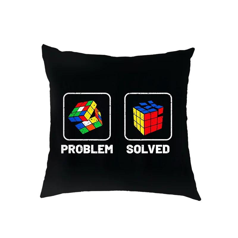 Magic Cube/ Math Formula Cushion Covers Periodic Table of Elements Pillowcase Home Sofa Decor Throw Pillow Cover for Living Roon