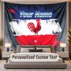 Custom Name Text Tapestry France national football team Personalized Polyester Wall Tapestry For Bedroom And Room