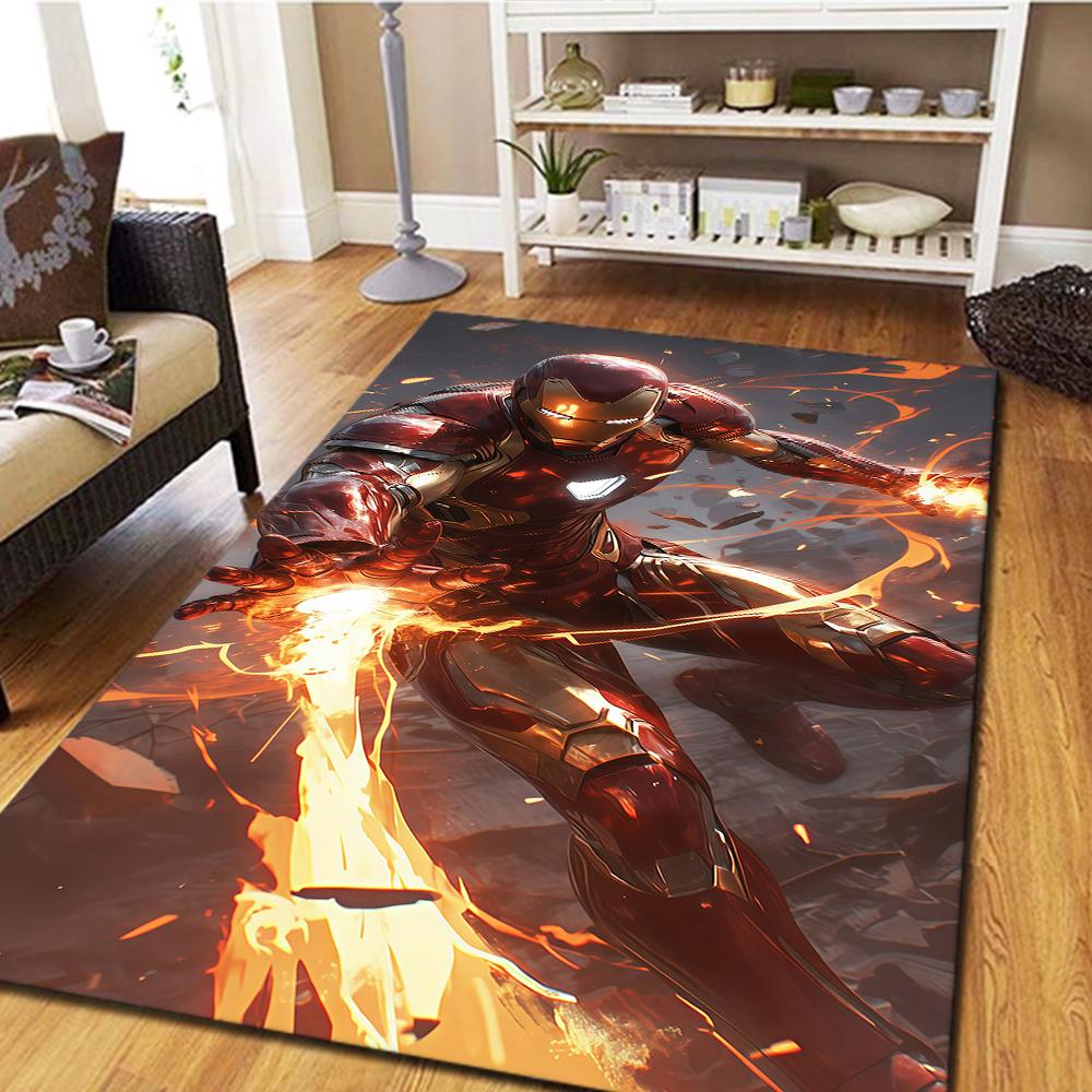 Iron Man Carpet for Home Decor, Digital Print Floor Mat, Cool Movie Rug for Bedroom, Living Room -HYQ38