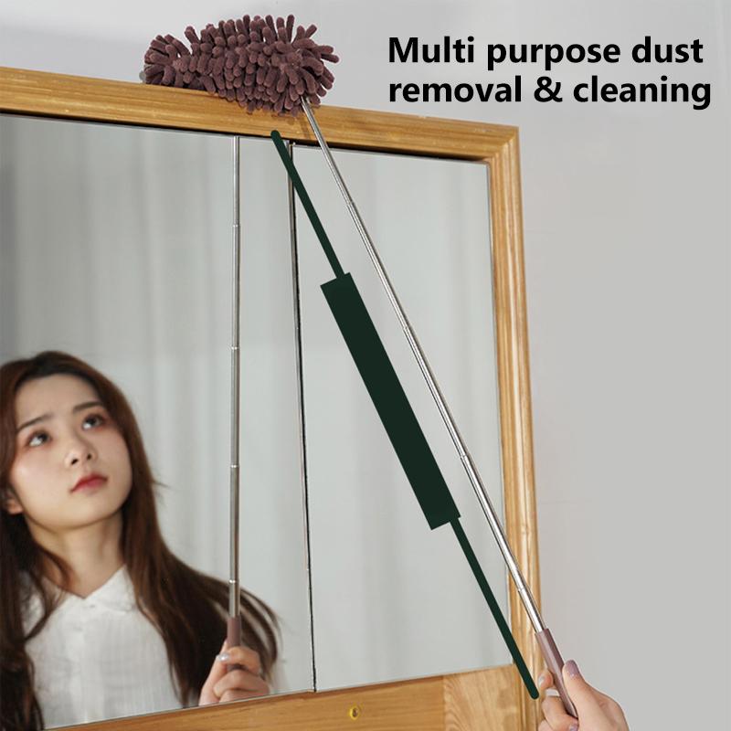 SEAMETAL Extendable Handle Telescopic Dust Brush Cobweb Brush Catcher Mites Gap Dust Car Home Cleaning Tools