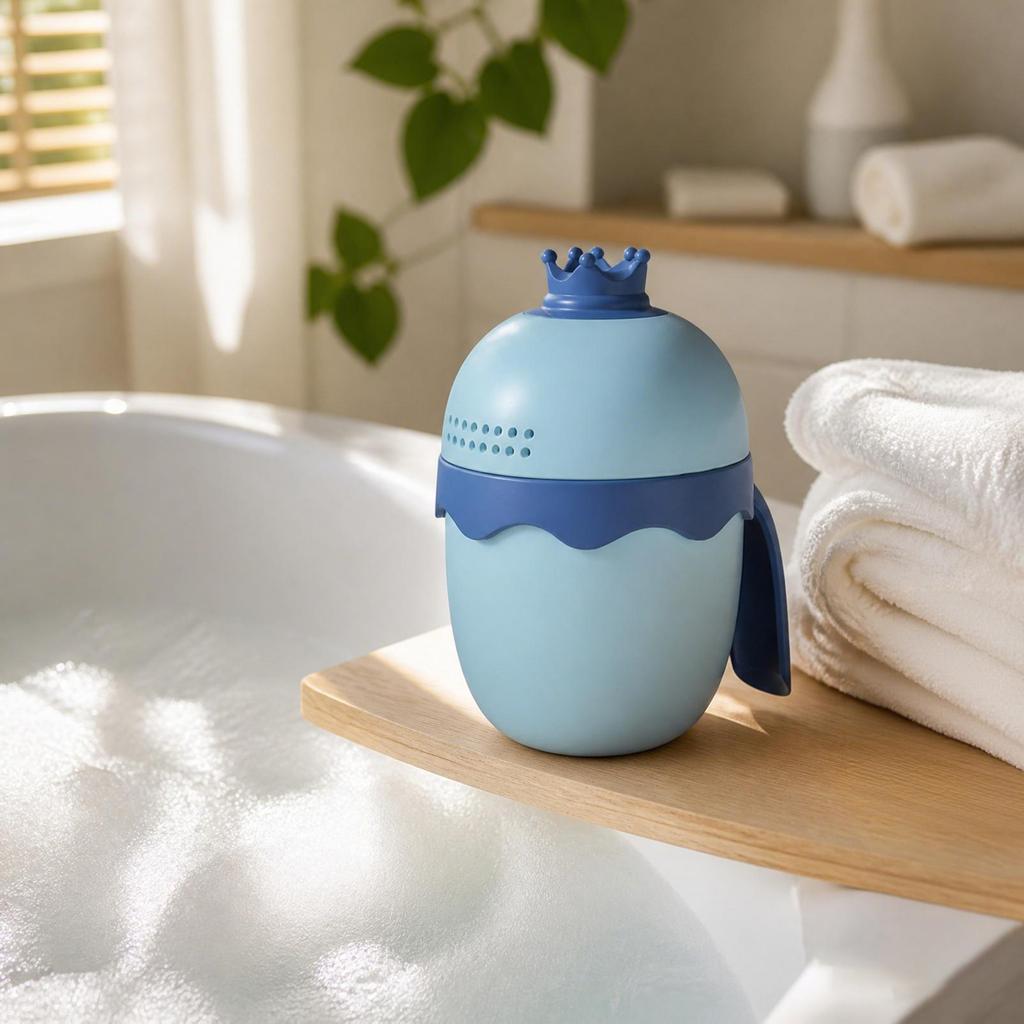 Baby Bath Rinse Cup with Shower Spout and Handle for Infant and Toddler Washing Multifunctional Water Scoop for Shampoo and Bathing
