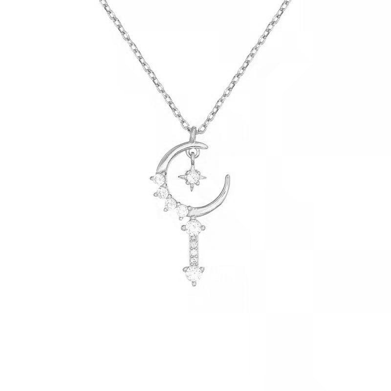 

Супер Фея Звезда Луна Фея Палочка Ожерелье для женщин, Легкий Роскошный Высококачественный Темперамент Подвеска Ключица Цепь Модный