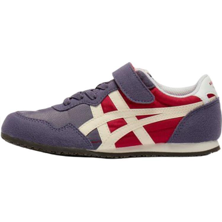 

ONITSUKA TIGER Serrano Kids Удобные Мягкие Низкие Повседневные Кроссовки для Детей Фиолетовый Красный 1184A086-500 32.5