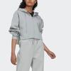 Adidas Stella McCartney Cropped Hoodie With Logo Print Women Jacket Gray HI6063