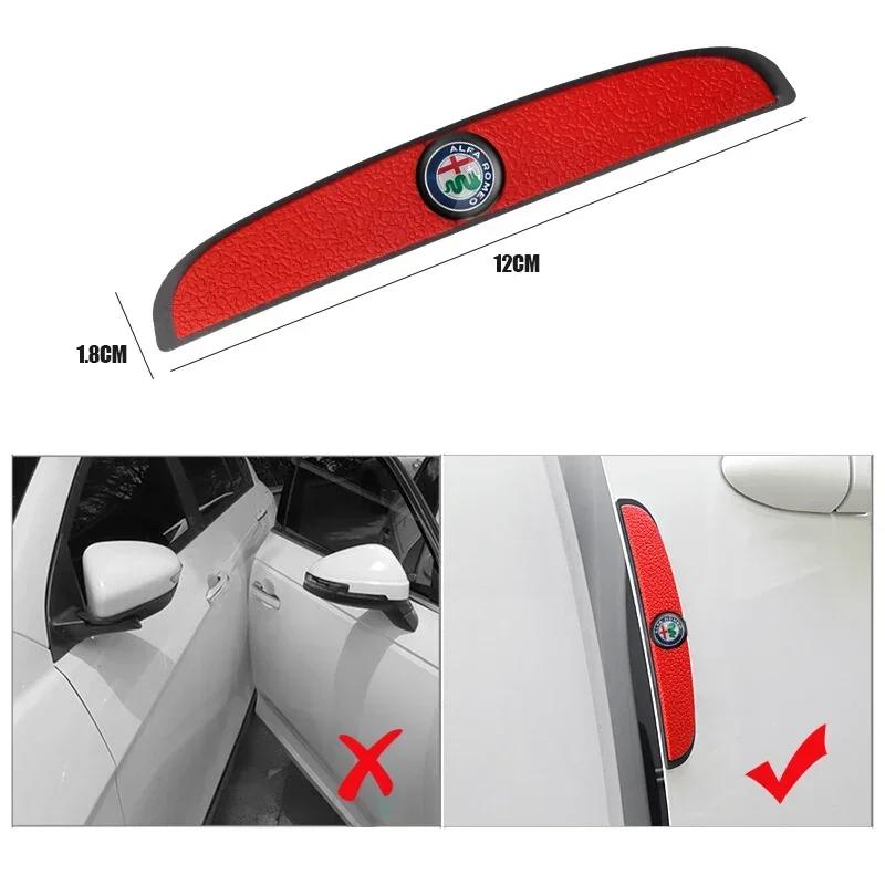 Emblema Anticolisão para Porta de Carro Adesivo de Espelho Retrovisor para Alfa Romeo 159 Giulietta 147 Mito Giulia 156 GT Stelvio decoração