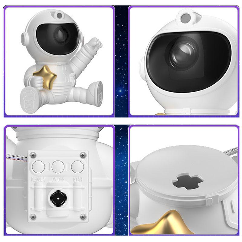 Astronauta lampa projektora gwiaździste niebo astronauta projekcja lampka nocna nastrojowe oświetlenie do dekoracji sypialni prezenty dla dzieci