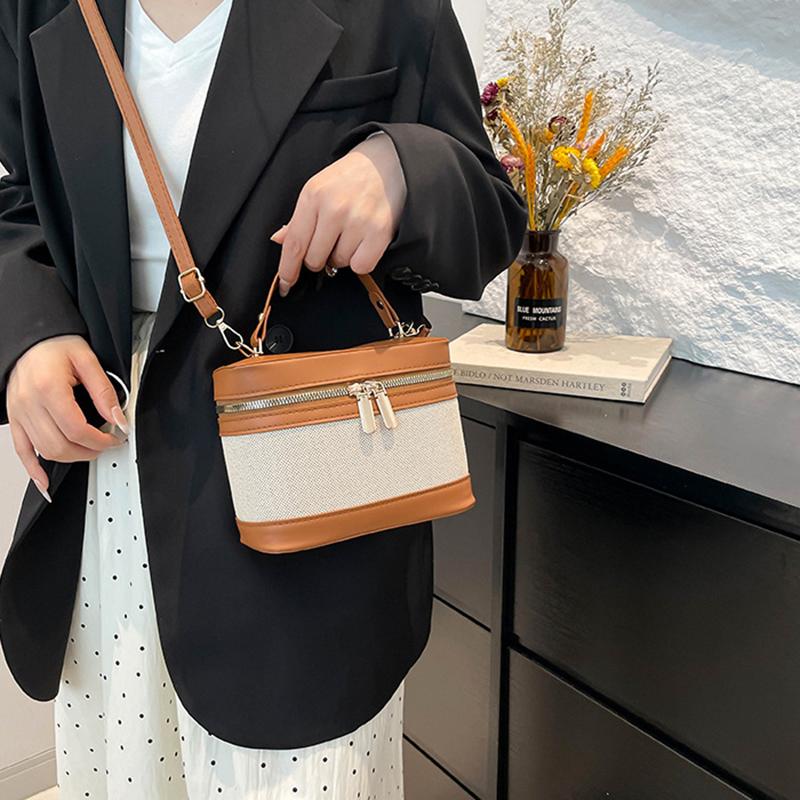 Fashion Round Bucket Bags For Women's Daily Used, Leopard Pattern Crossbody Shoulder Bag For Commuting, Casual Ladies Handbags