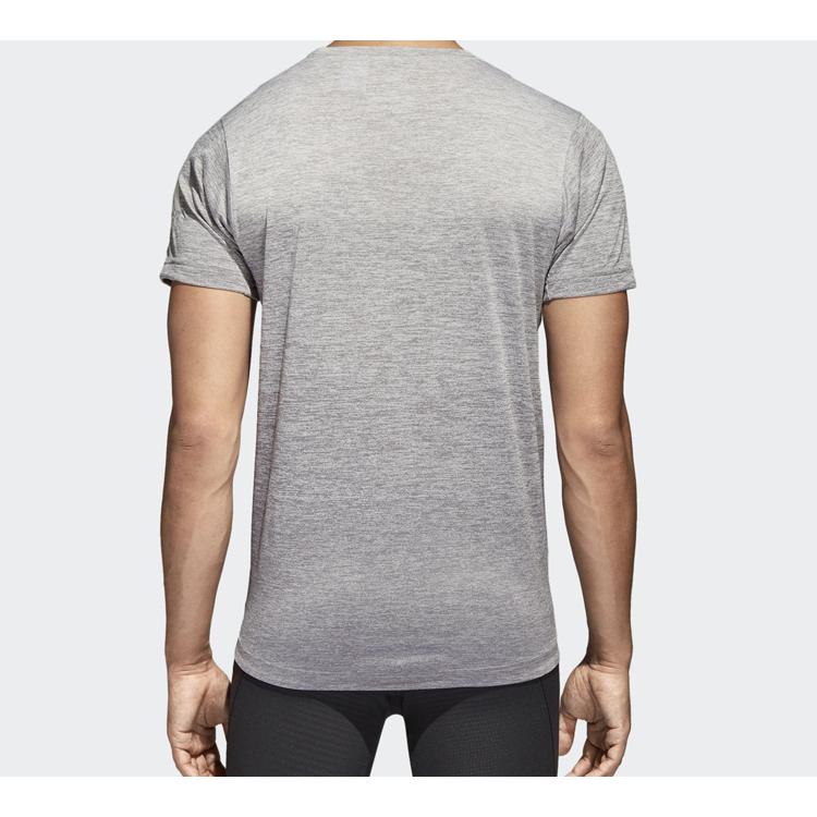 Adidas T Shirts Men's Shade 3 Gray Crew Neck Moderate Straight Fit CW3443
