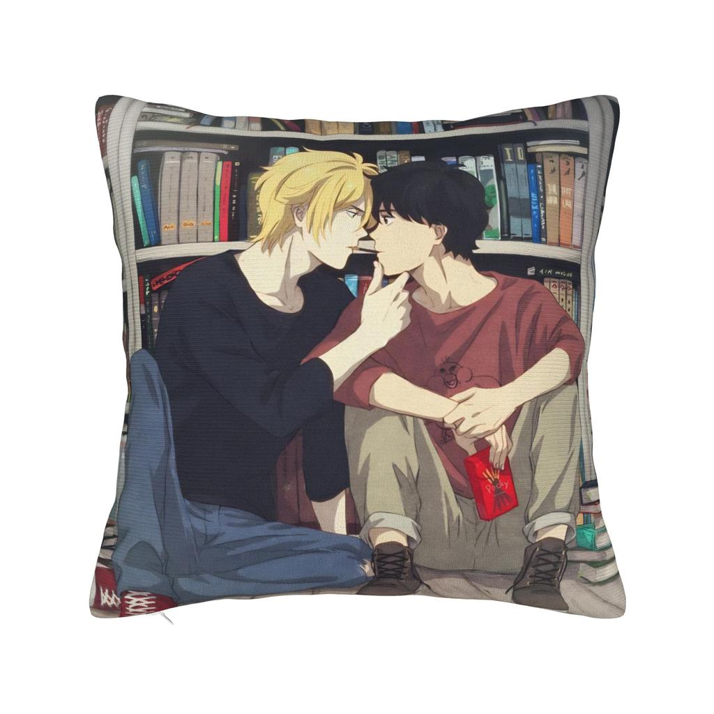 Dekoracyjne Poszewki na Poduszki Banana Fish Akcesoria Anime Poszewka na Poduszkę do Łóżka Pokrowiec na Poduszkę z Zamkiem Błyskawicznym Wielorazowego Użytku