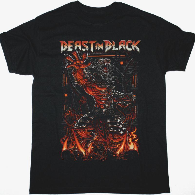 BEAST IN BLACK POWER OF THE BEAST T-SHIRT Heavy Metal Rock Punk T Shirts Gothic Vintage Streetwear Casual Loose T Shirts Print Oversized Tee Unisex L
