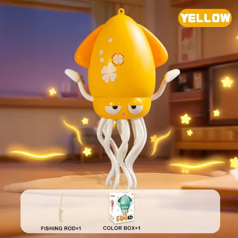 Polvo Elétrico Sensorial Brinquedo Lula Rastejante Música Luz Obstáculo Desvio Automático Brinquedo Dançante Móvel Efeito Spray Água-viva