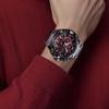 Casio Serie MR-G 200 metros resistente al agua movimiento de cuarzo solar correa de titanio reloj japonés y coreano reloj para hombre esfera roja MRG-G2000GA-1APR