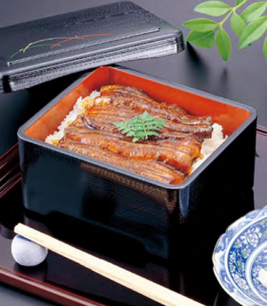 Wakaizumi Red Lacquerware, Unagi-ju (Eel Box), Takumi-don (Large), Interior, U-1-56