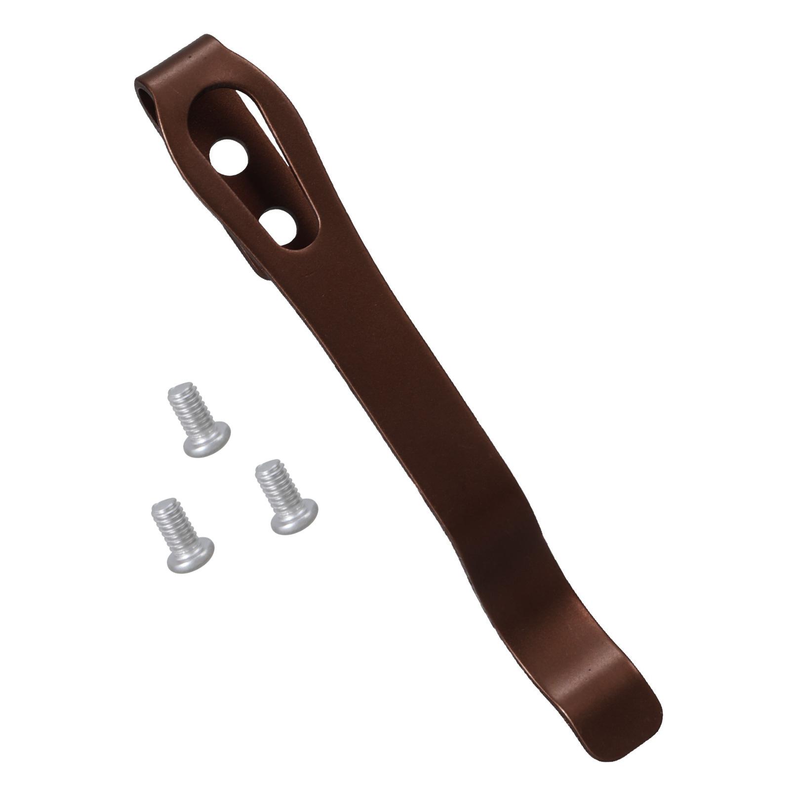 

Stainless Steel Pocket Clip Back Clamp for Cutter Tool EDC Gear Durability Belt Attachment Rustproof Design Repair Tool рожевий колір золота