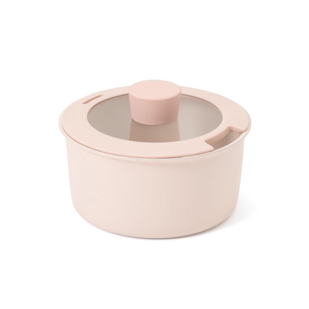 Francfranc GO TABLE Pot Pan Variety Detachable Stackable Direct Induction 2025 Model & Set, 6-Piece, Pink, Handles, Storage, Heat, Compatible,