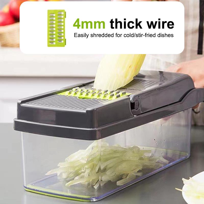 16 in 1 Vegetable Chopper with Handle Kitchen Mandoline Slicer Food Grater Cutter set for Fast Meal Prep and Egg Cutting