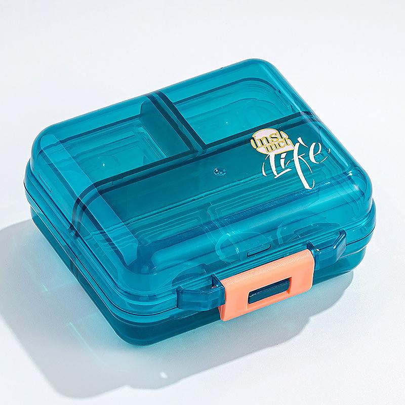 Seven Day Travel Mini Portable Medicine Box Multi Grids Sealed Medication Pills Storage Box Jewelry Storage Box Moisture-proof