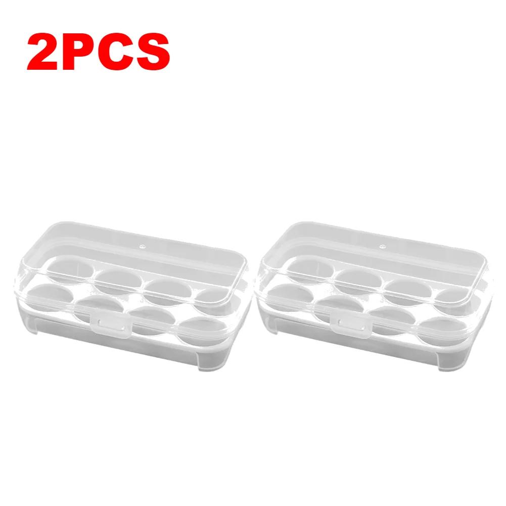 Darbeye dayanıklı 3/4/8 ızgara yumurta tutucu mutfak konteyner kutusu şeffaf düzenleyici taşınabilir yumurta kutusu seyahat kamp malzemeleri