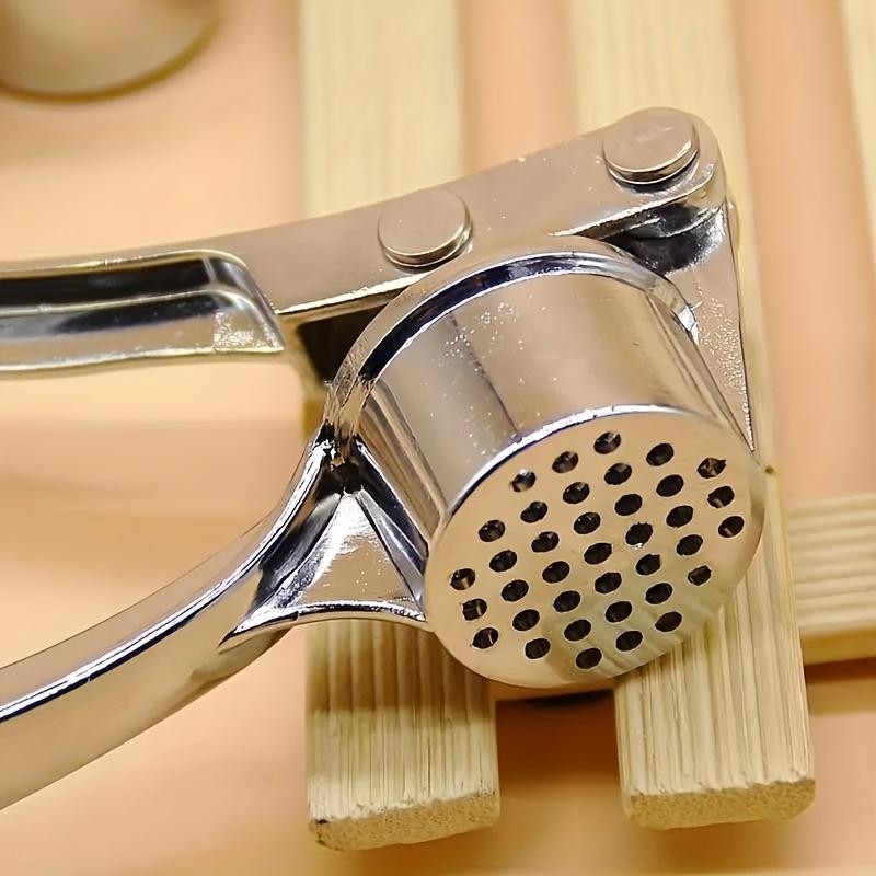 1 Stück Knoblauchpresse, Knoblauchhacker & Schäler aus Edelstahl, herausnehmbares Innenschalendesign für einfache Reinigung und Befüllung mit Knoblauch, Küchenzubehör