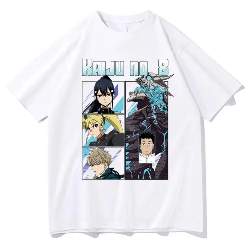 Anime Kaiju No 8 Printed T-shirt Women Men Harajuku O-neck Casual Short Sleeve T-shirt Summer Loose Streetwear Y2K Tops T-shirt