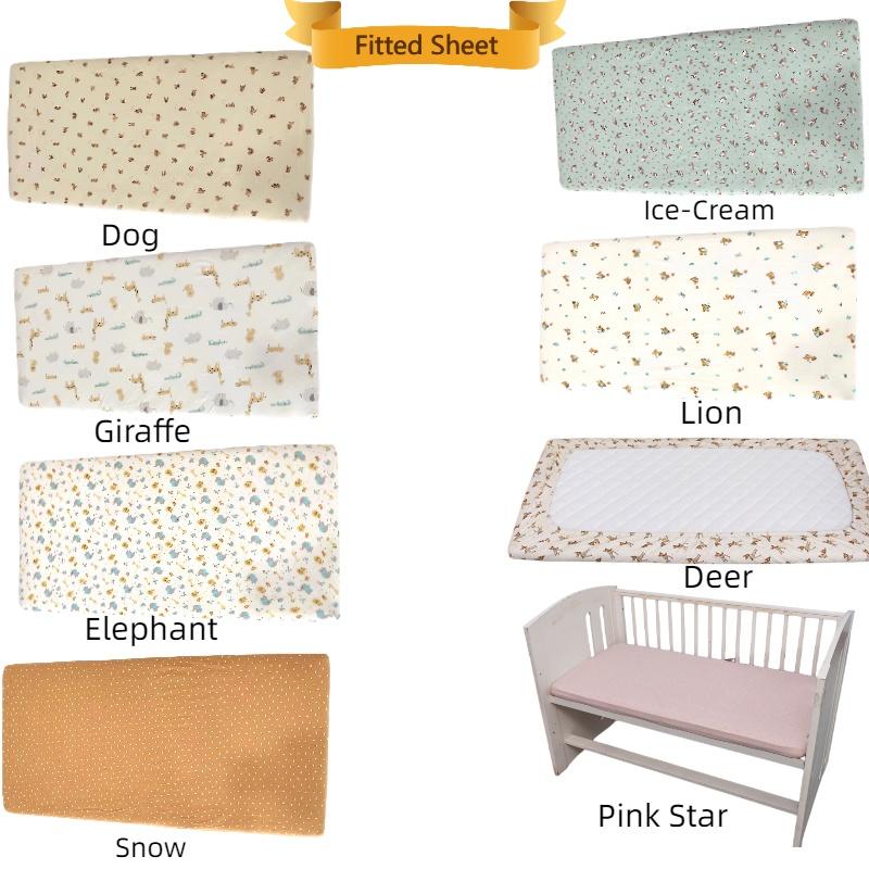 Multi-piece Baby Crib Bedding Set, Four-season Use, Pure Cotton Fabric, Available In Multiple Cute Designs