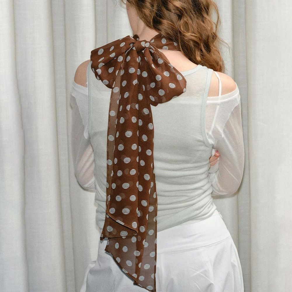 Thin Women Scarf Decorative Chiffon Scarf Fashion Hair Band  For Spring Summer Autumn
