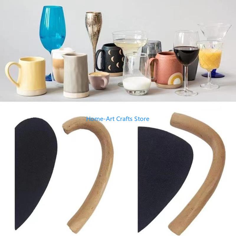 Y3NA 12-Pieces Pottery Mug Handle Molds Set for Clay Mug Handle Forms Mug Handle Making Pottery Molds, Various Sizes & Shapes