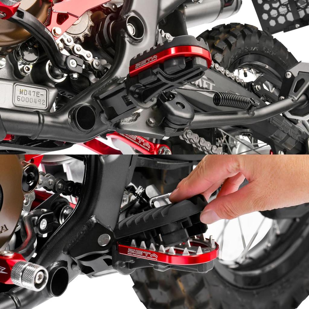 ZETA RACING Adventure für Waldwege und lange D8366 KTM/HUSQVARNA Fußrasten, Schwarz, Touren,