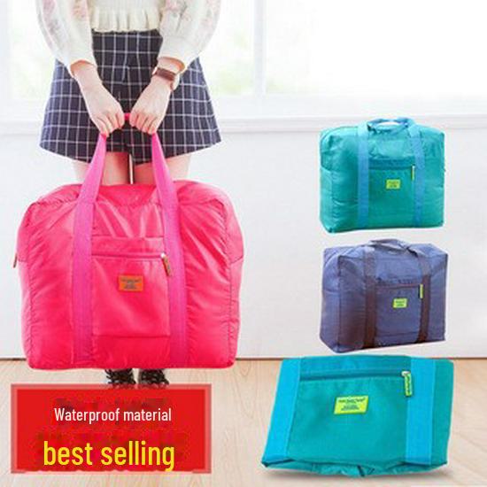 Waterproof Jacquard Travel Bag: Luggage, Clothing, and Storage Solution with Floral Design, Handheld or Trolley Compatible.