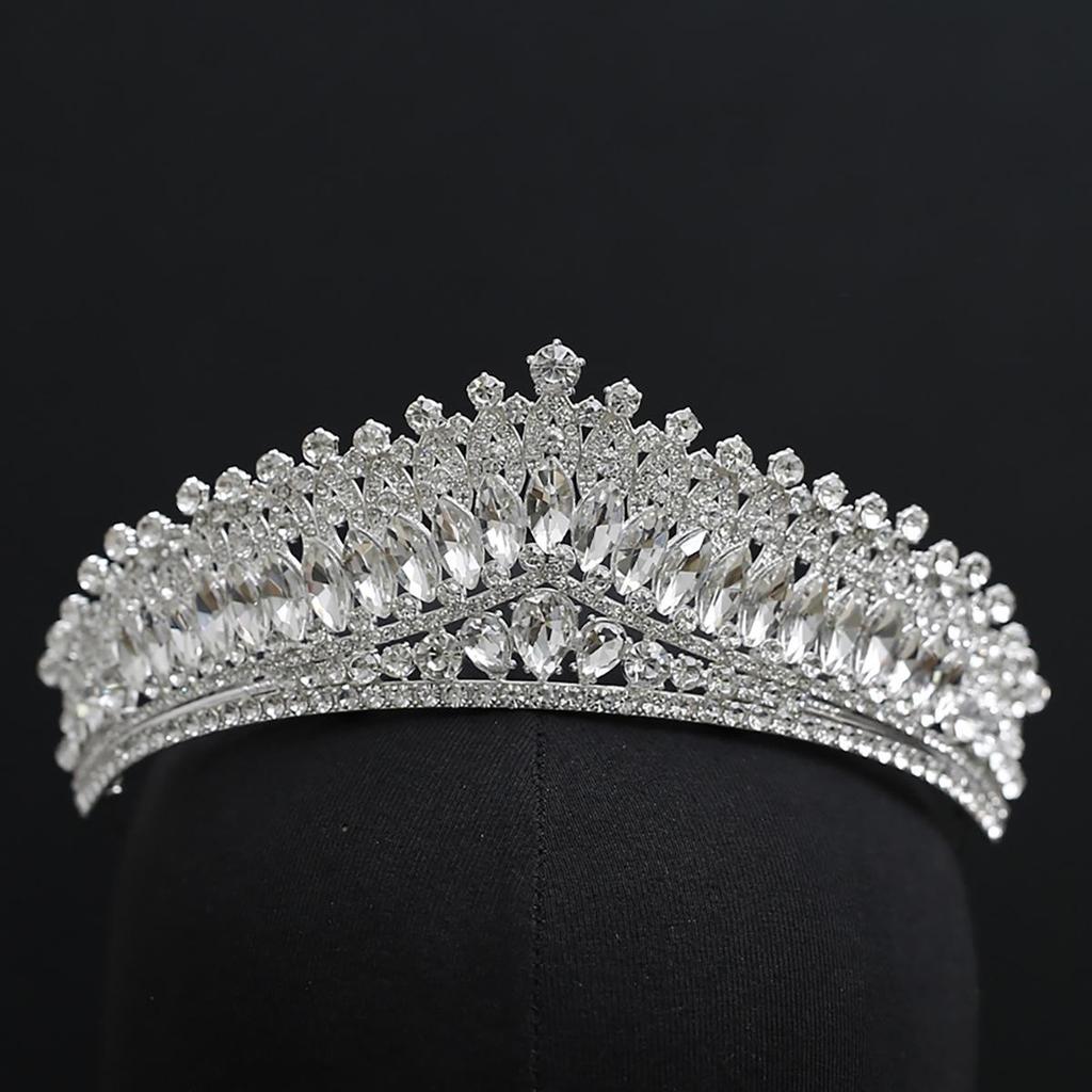 High-End Rhinestone Bridal Crown for Wedding, Birthday, Gala